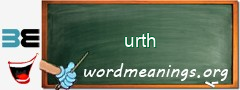 WordMeaning blackboard for urth